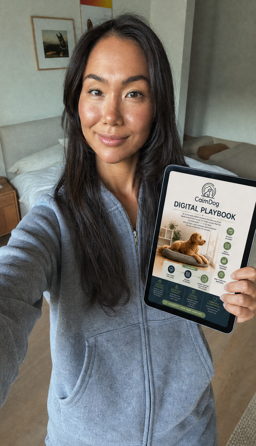 Sara L. with the CalmDog Playbook